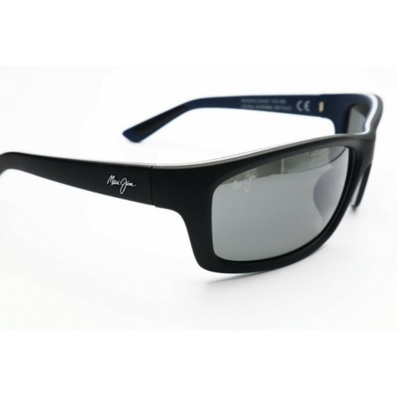 Maui Jim Kanaio Coast MJ 766-02MD Wrap Black Sunglasses Polarized Gray Lens (B) - Picture 3 of 6